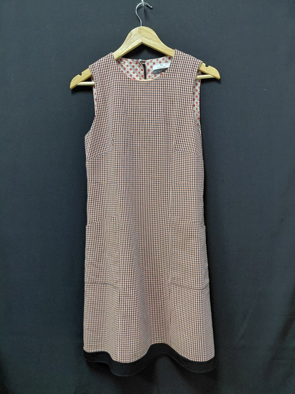PS Paul Smith Wool Made in Italy Dress Brown Solid Sleeveless Size 40